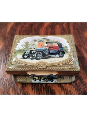 Halcyon Days Enamel Trinket Box Rolls-Royce 75 Anniversary Ltd Ed # 348 with COA